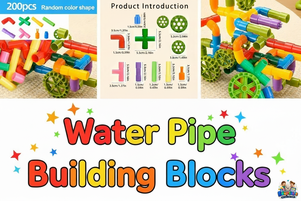 Water Pipe Building Blocks with Edupebble logo promotional image